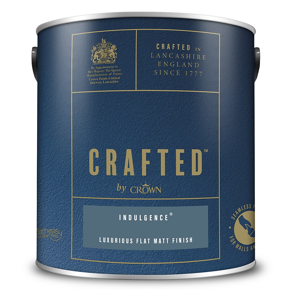 CRAFTED by Crown Flat Matt Interior Wall, Ceiling and Wood Paint Indulgence® - 2.5L