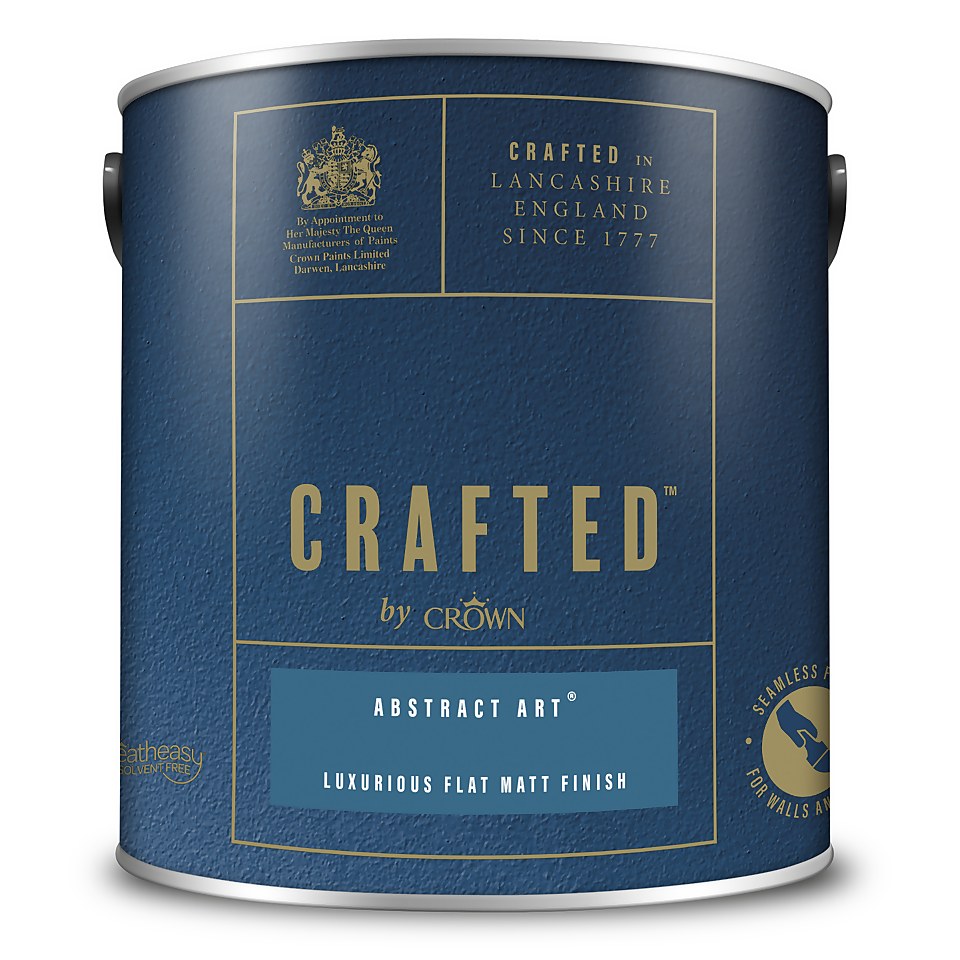 CRAFTED by Crown Interior Wall, Ceiling and Wood Flat Matt Paint Abstract Art - 2.5L