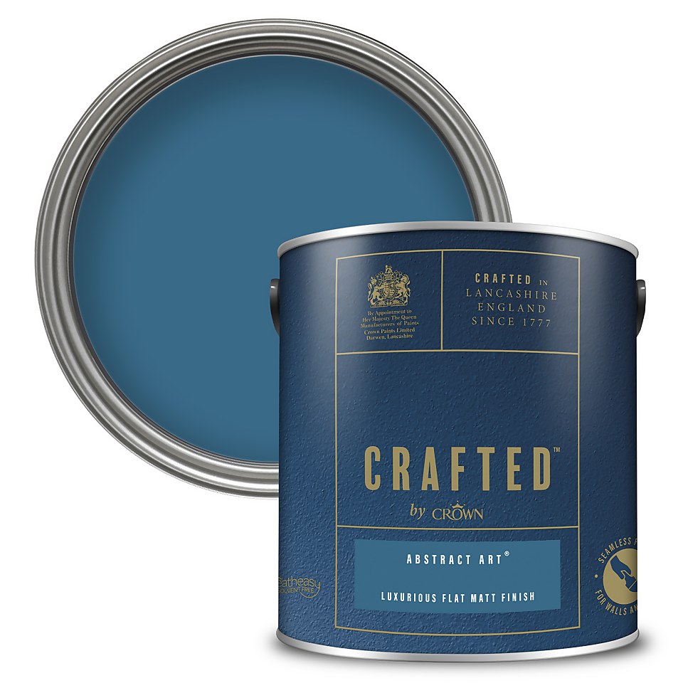 CRAFTED by Crown Interior Wall, Ceiling and Wood Flat Matt Paint Abstract Art - 2.5L
