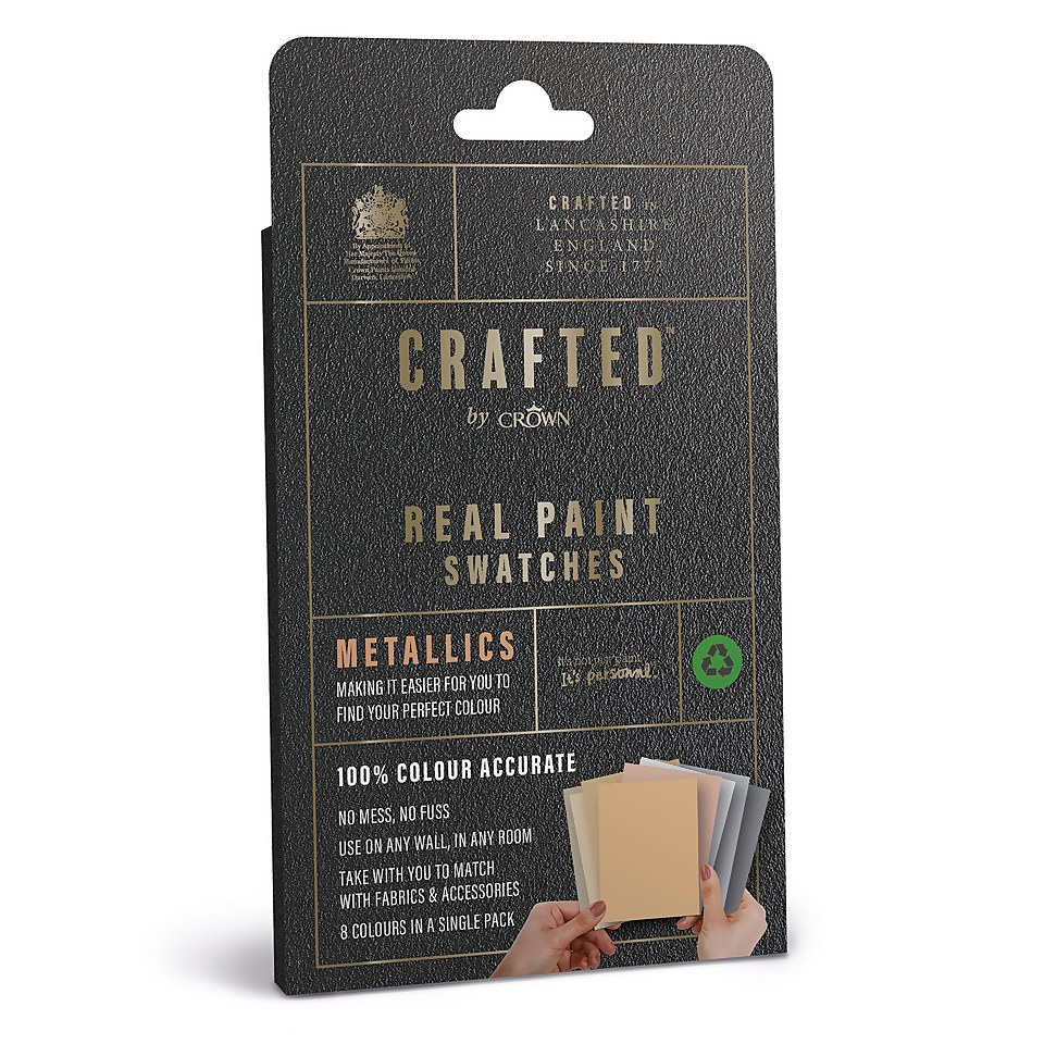 CRAFTED by Crown 100% Accurate Pure Paint Tester Metallic Family 8 Pack