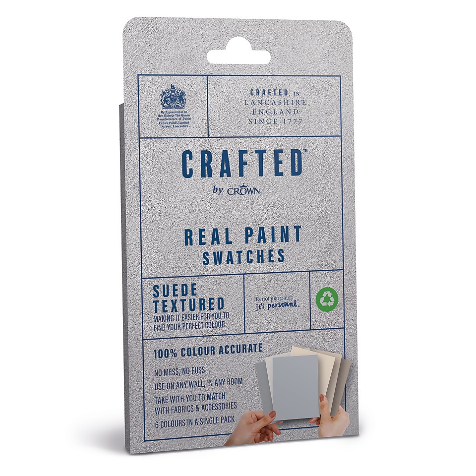 CRAFTED by Crown 100% Accurate Pure Paint Tester Suede Textured Family 6 Pack