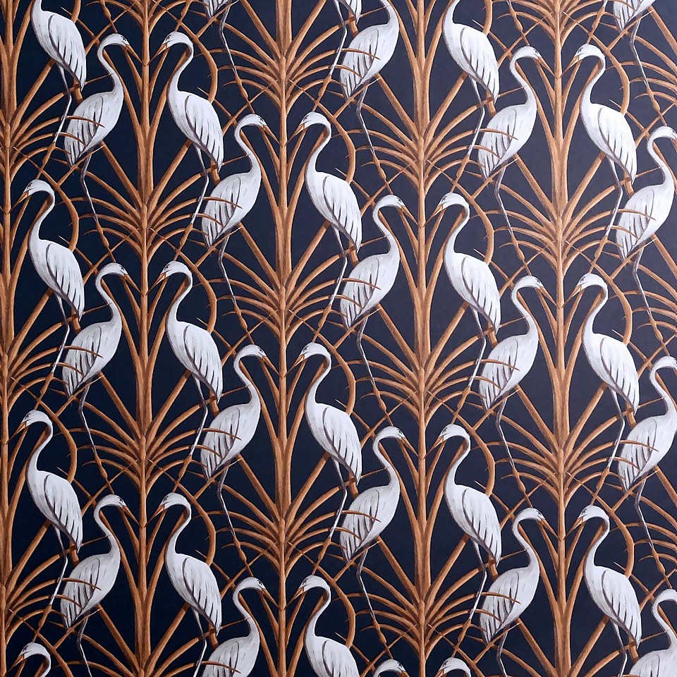 The Chateau by Angel Strawbridge Nouveau Heron Navy Wallpaper