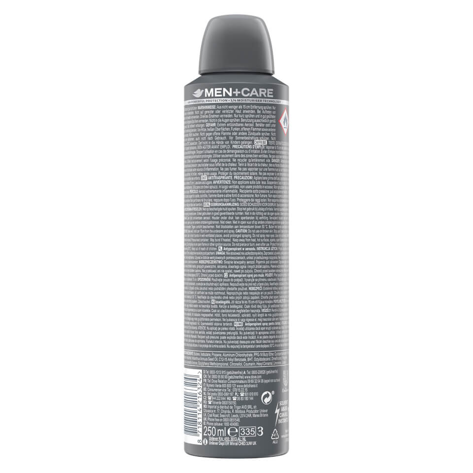 Dove Men+Care Clean Comfort Aerosol Antiperspirant Deodorant 250ml