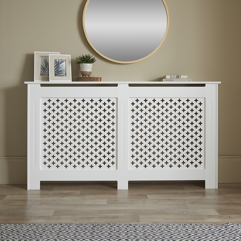 Lloyd Pascal Radiator Cover with Classic Style in White - Large