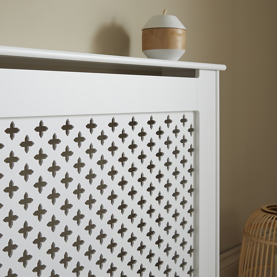 Lloyd Pascal Radiator Cover with Classic Style in White - Medium