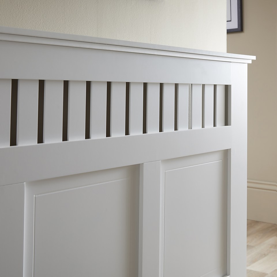 Lloyd Pascal Radiator Cover with Country Style in White - Large