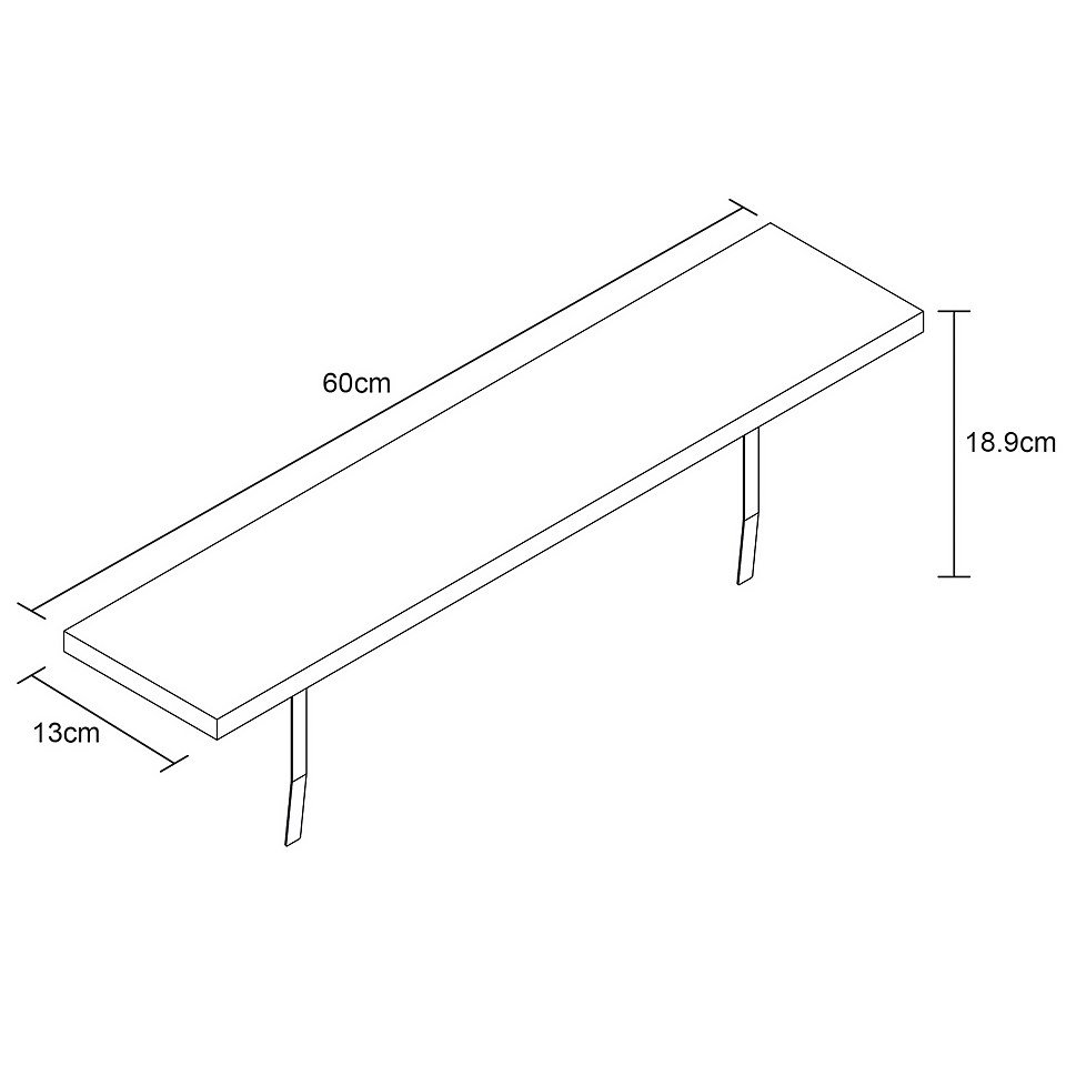 Lloyd Pascal Radiator Shelf with Square Edge & Bracket Fitting in White
