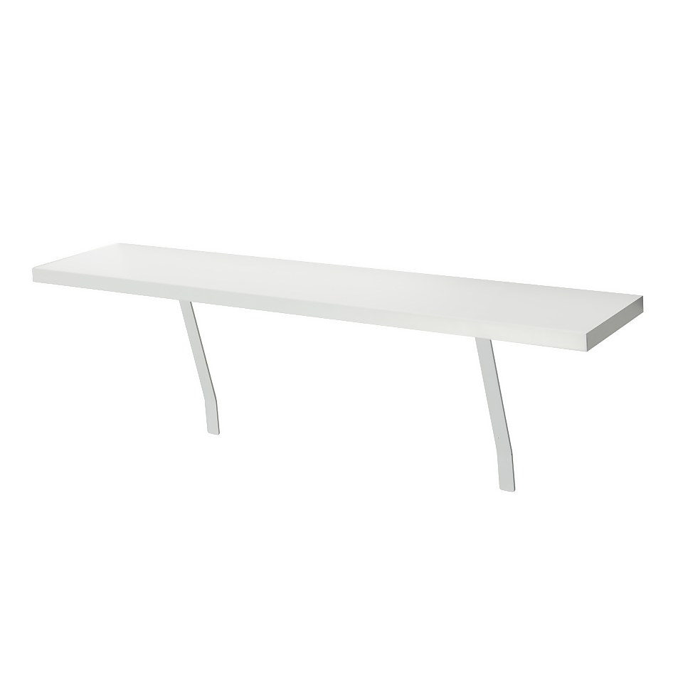 Lloyd Pascal Radiator Shelf with Square Edge & Bracket Fitting in White