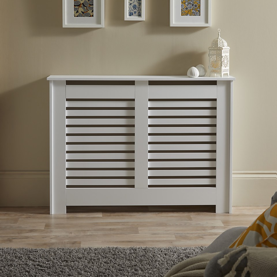 Lloyd Pascal Radiator Cover with Contemporary Style in White - Medium