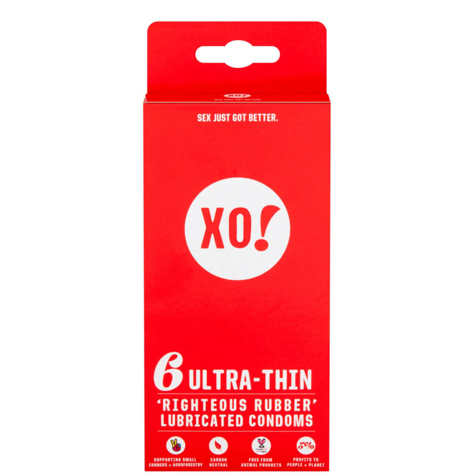 FLO XO! Righteous Rubber Condoms - Ultra-Thin (6 Condoms)