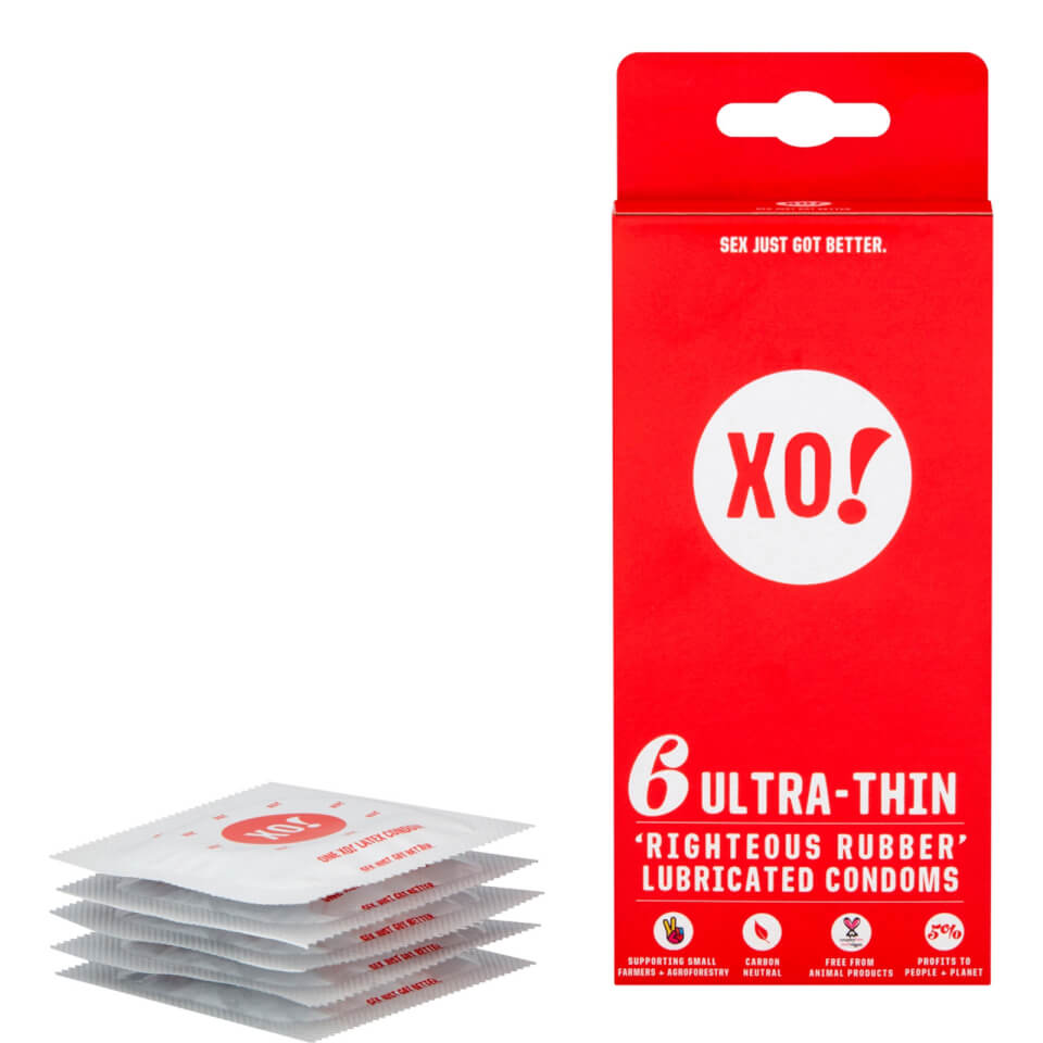 FLO XO! Righteous Rubber Condoms - Ultra-Thin (6 Condoms)