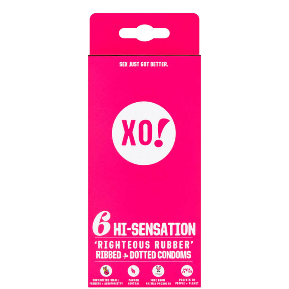 FLO XO! Righteous Rubber Condoms - Hi-Sensation (6 Condoms)