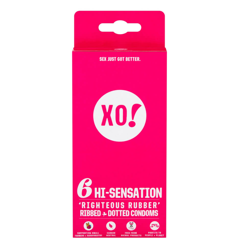 FLO XO! Righteous Rubber Condoms - Hi-Sensation (6 Condoms)
