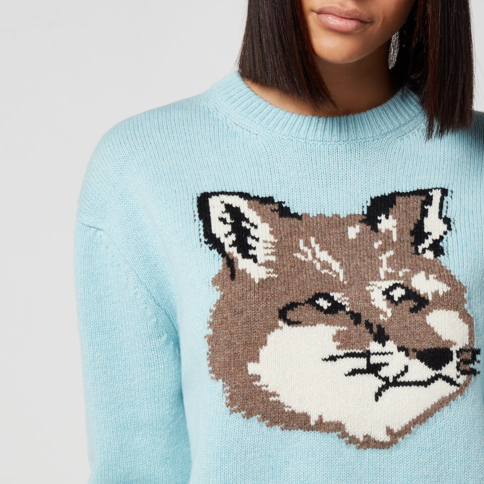 Maison kitsune fox head pullover 2025