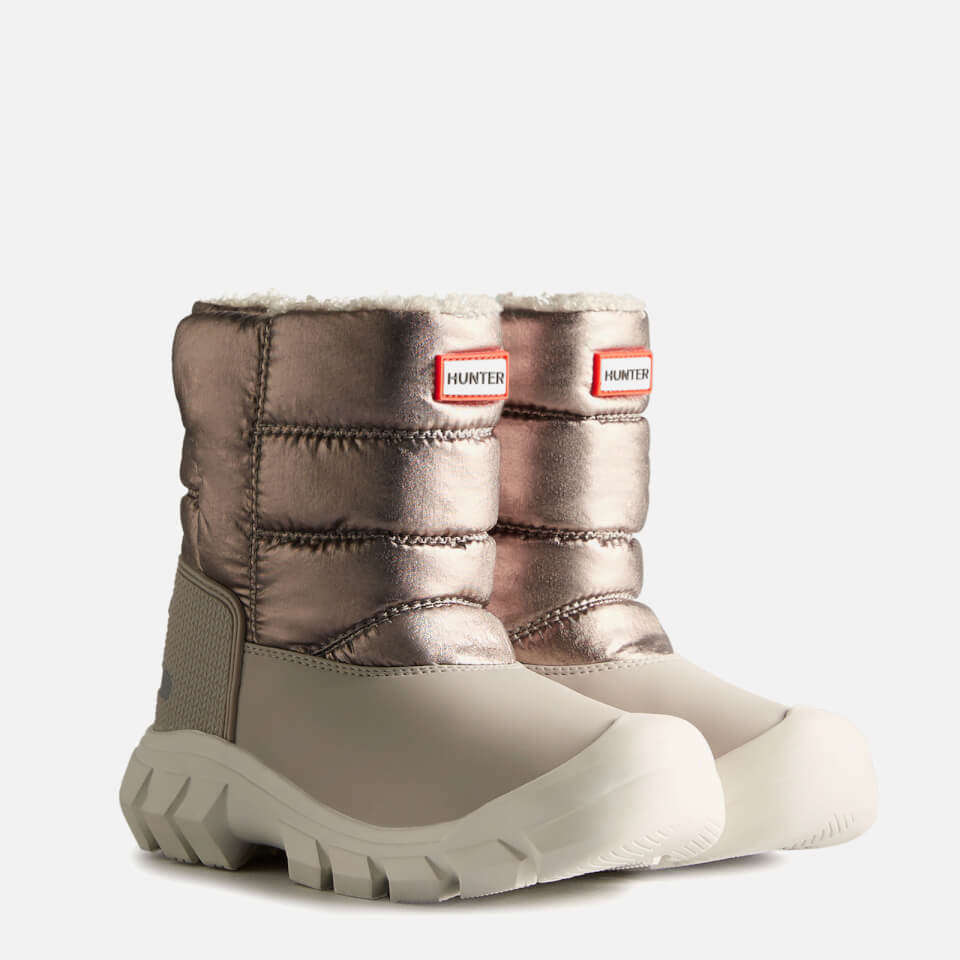 Hunter Original Kids Snow Boots Dark Silver Hail Grey Allsole