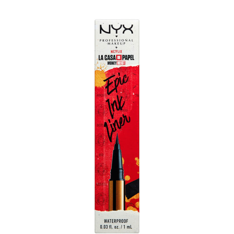 NYX Professional Makeup x Netflix Money Heist Limited Edition Epic Ink Waterproof Liquid Liner - Black