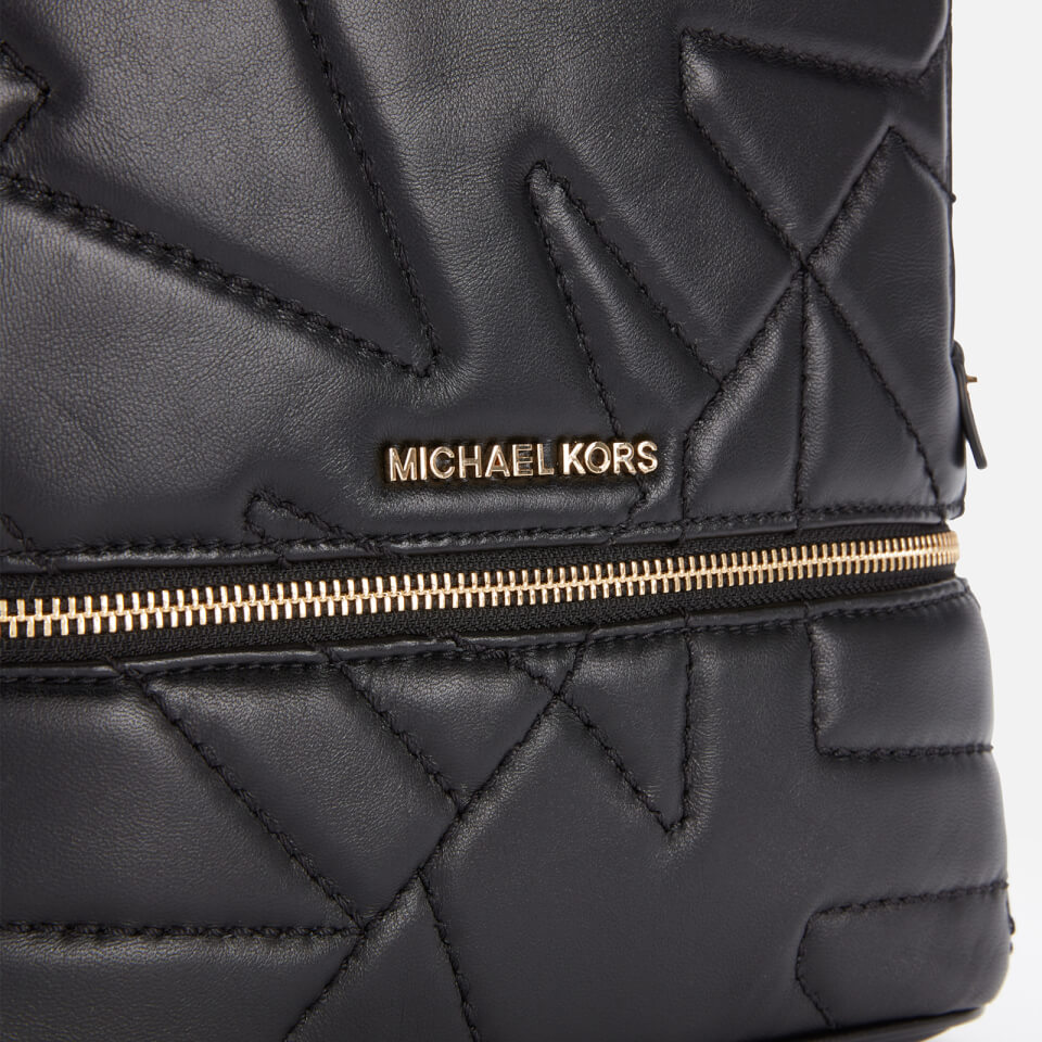 MICHAEL Michael Kors Women's Rhea Backpack Quilted Logo - Black