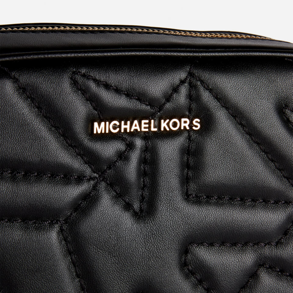 MICHAEL Michael Kors Women's Jet Set Camera Bag Quilted Bag - Black