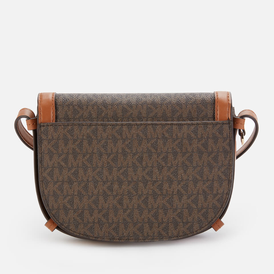 MICHAEL Michael Kors Women s Hally Saddle Crossbody Bag Brn Acorn