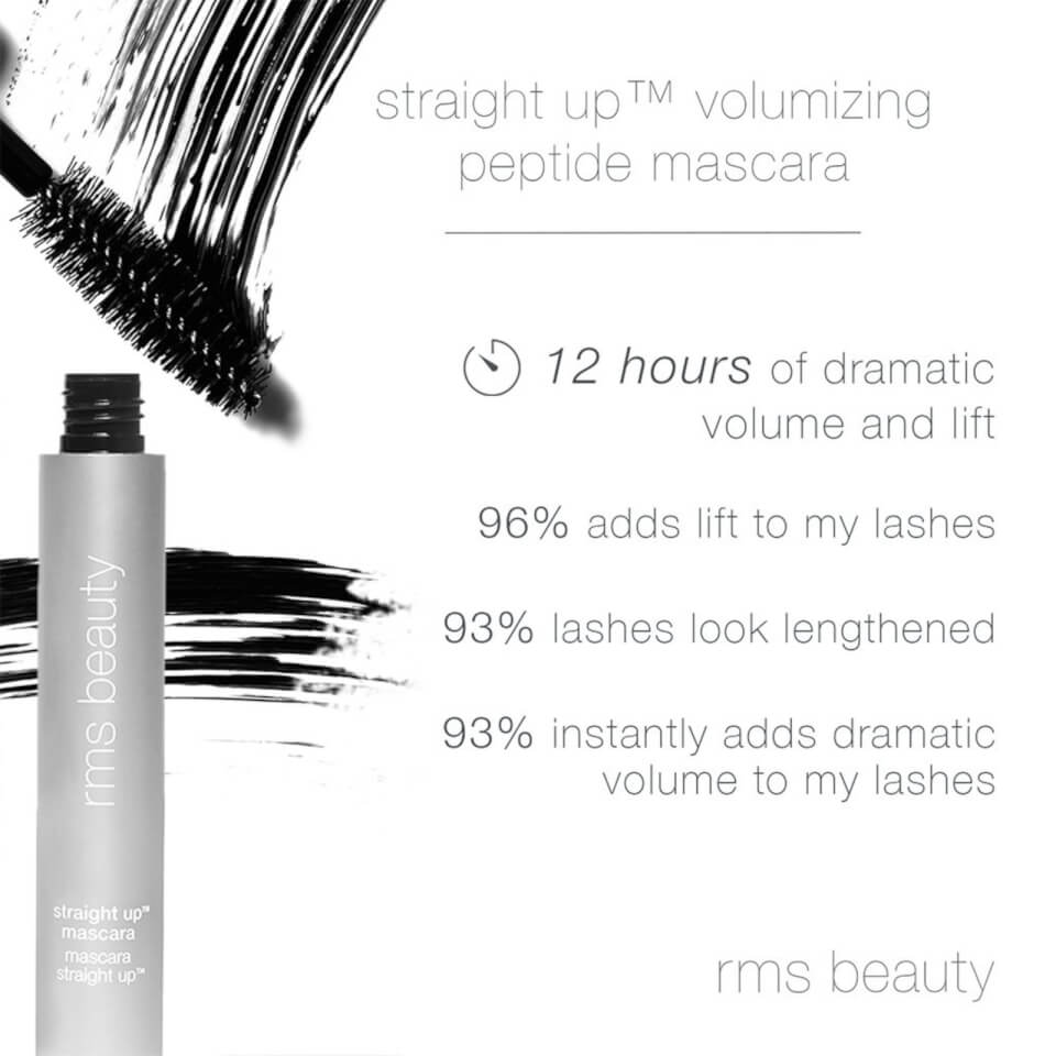 RMS Beauty Straight Up Volumizing Peptide Mascara Travel Size 4.5ml - HD Black