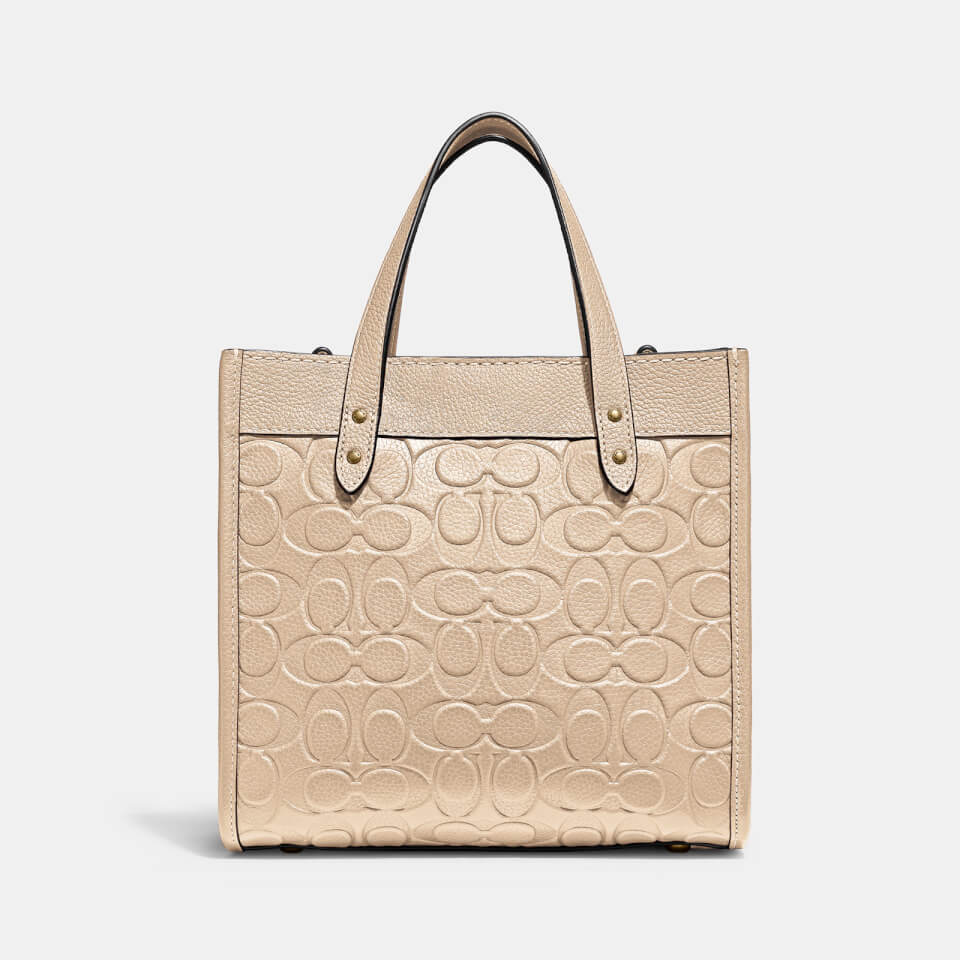 Coach Women's Signature Leather Field Tote Bag - Ivory