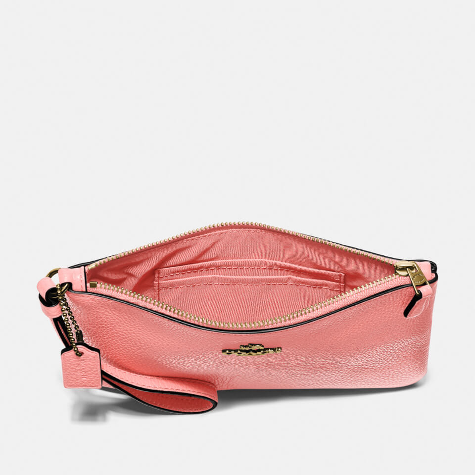 Coach Women's Polished Pebble Small Wristlet - Candy Pink