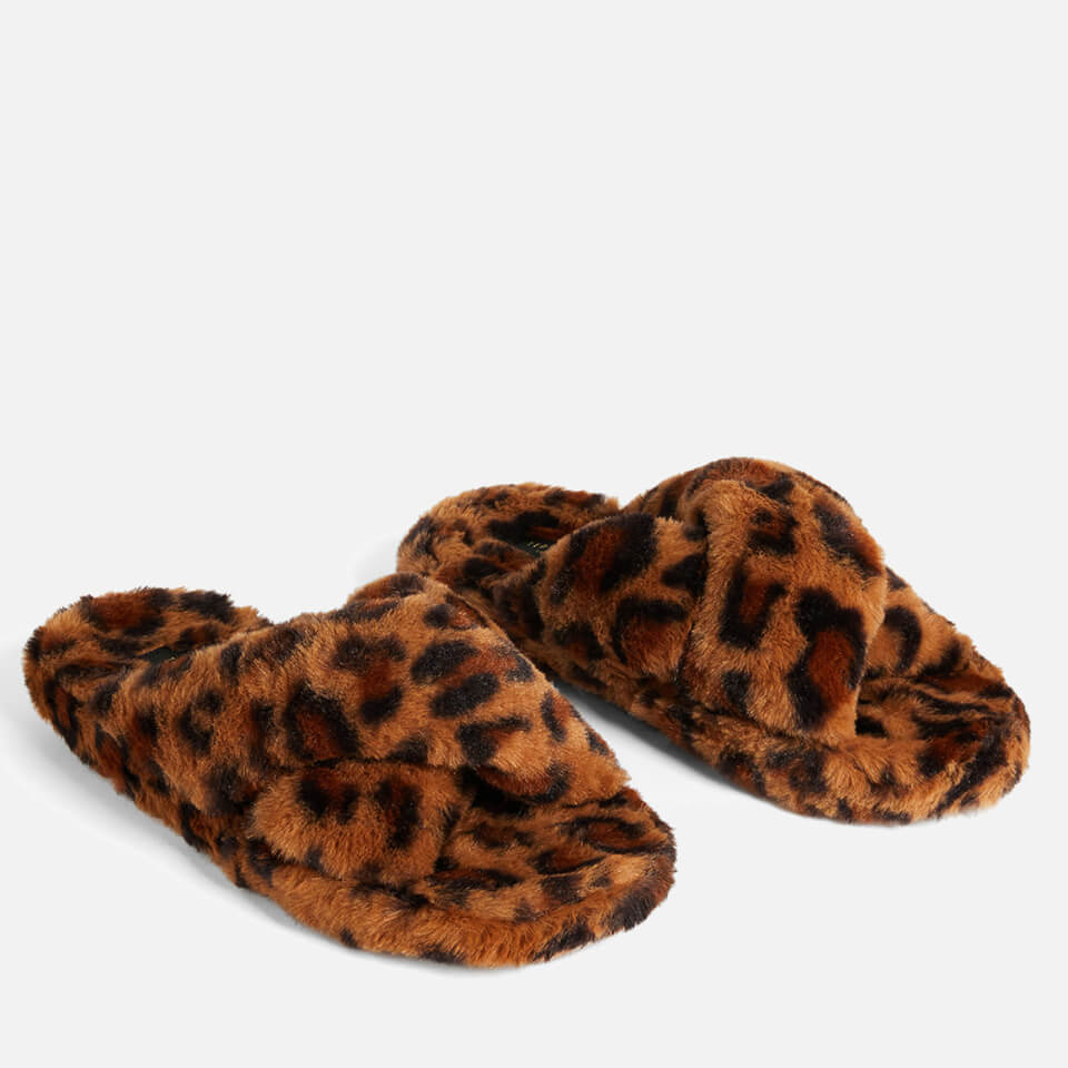 Ted Baker Women's Elyna Leopard Print Mule Slippers - Brown