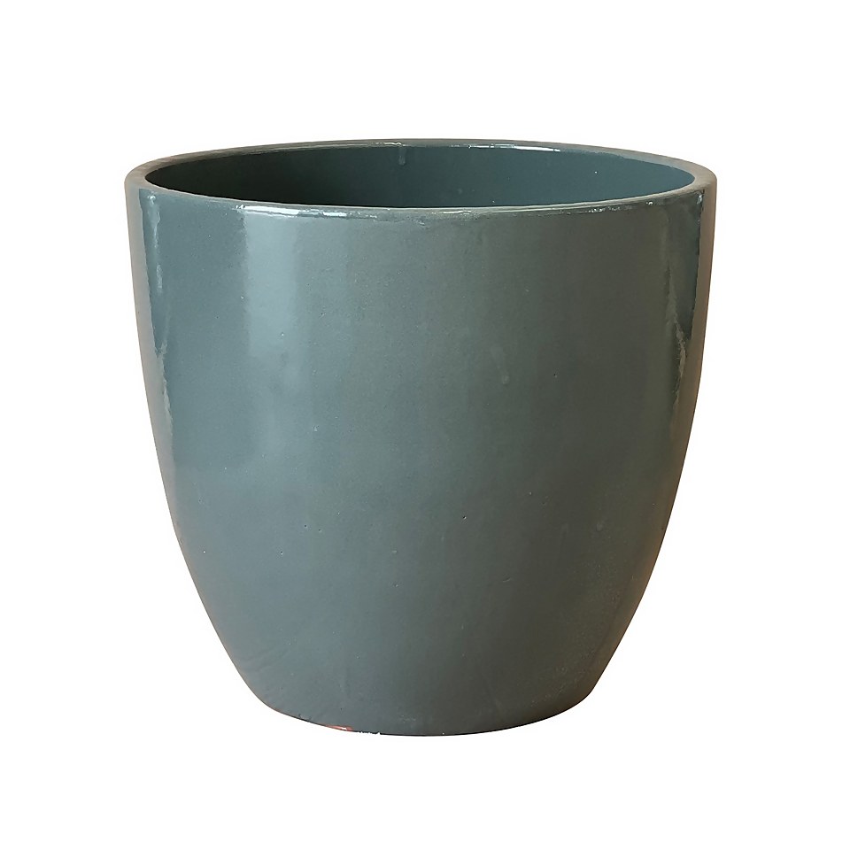 Chiswick Egg Terracotta Plant Pot - Grey - 35cm