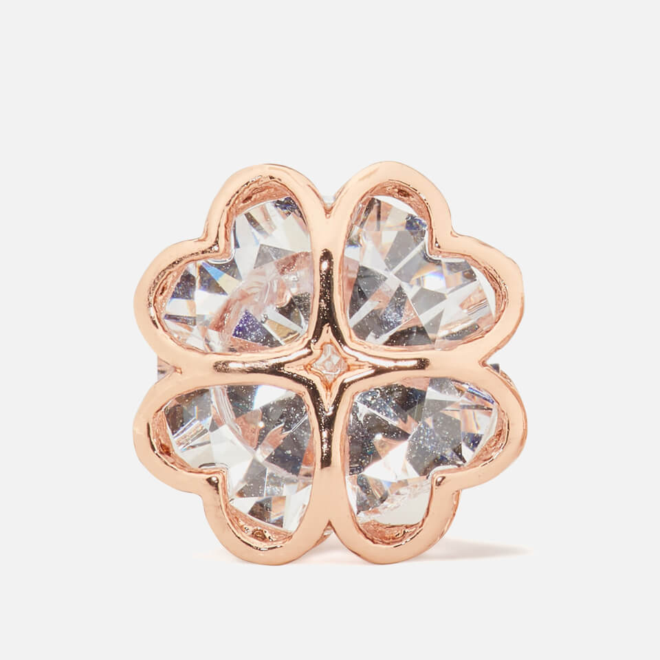 Kate Spade New York Women's Sparkly Spade Studs - Clear/Rosegold
