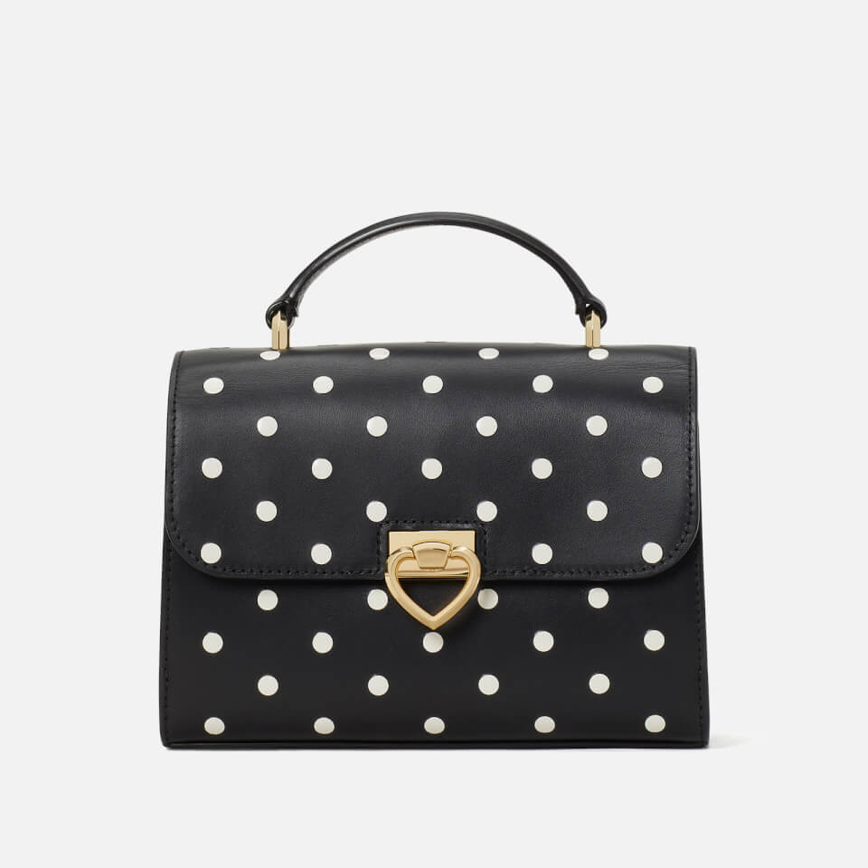 Kate Spade New York Women's Lovitt Dot Printed Leather – Top Handle Bag - Black Multi