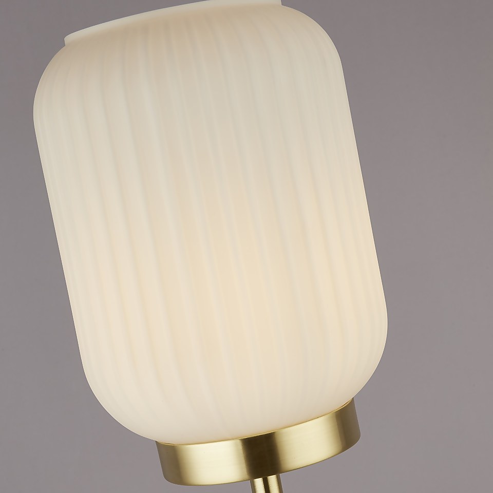Pearl Frosted Floor Lamp - White