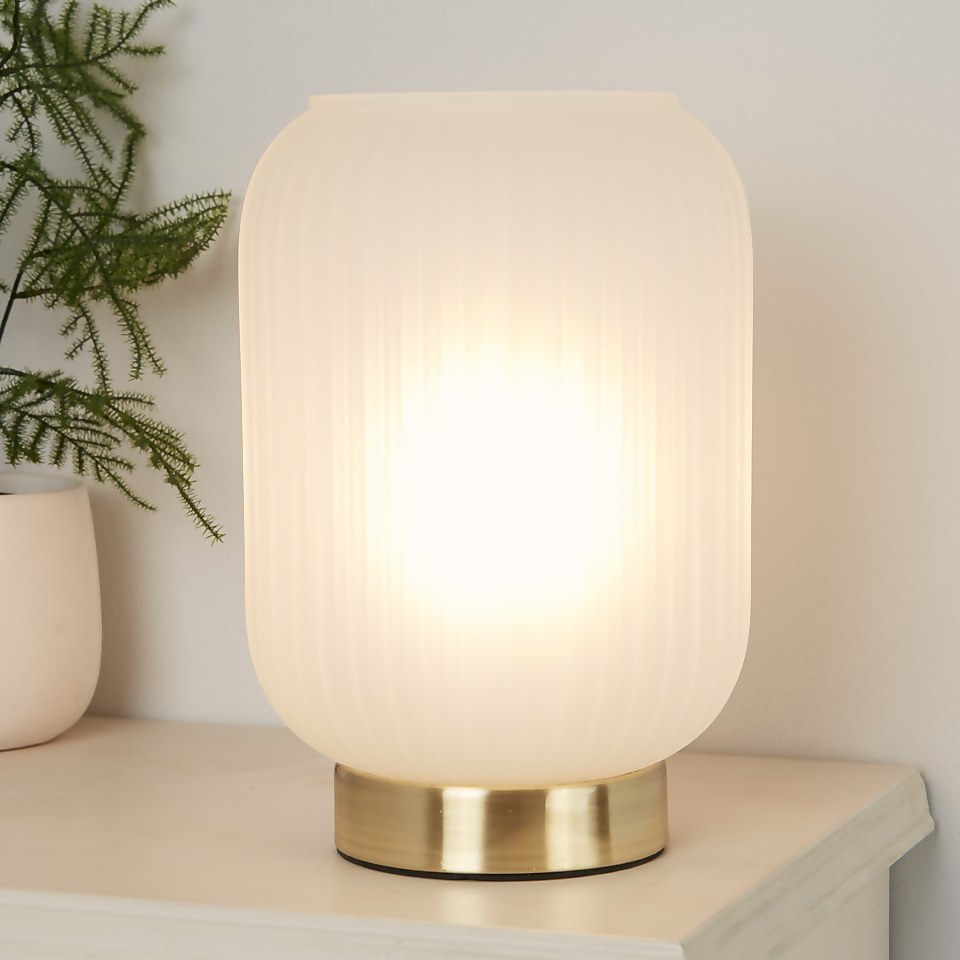Pearl Frosted Table Lamp - White