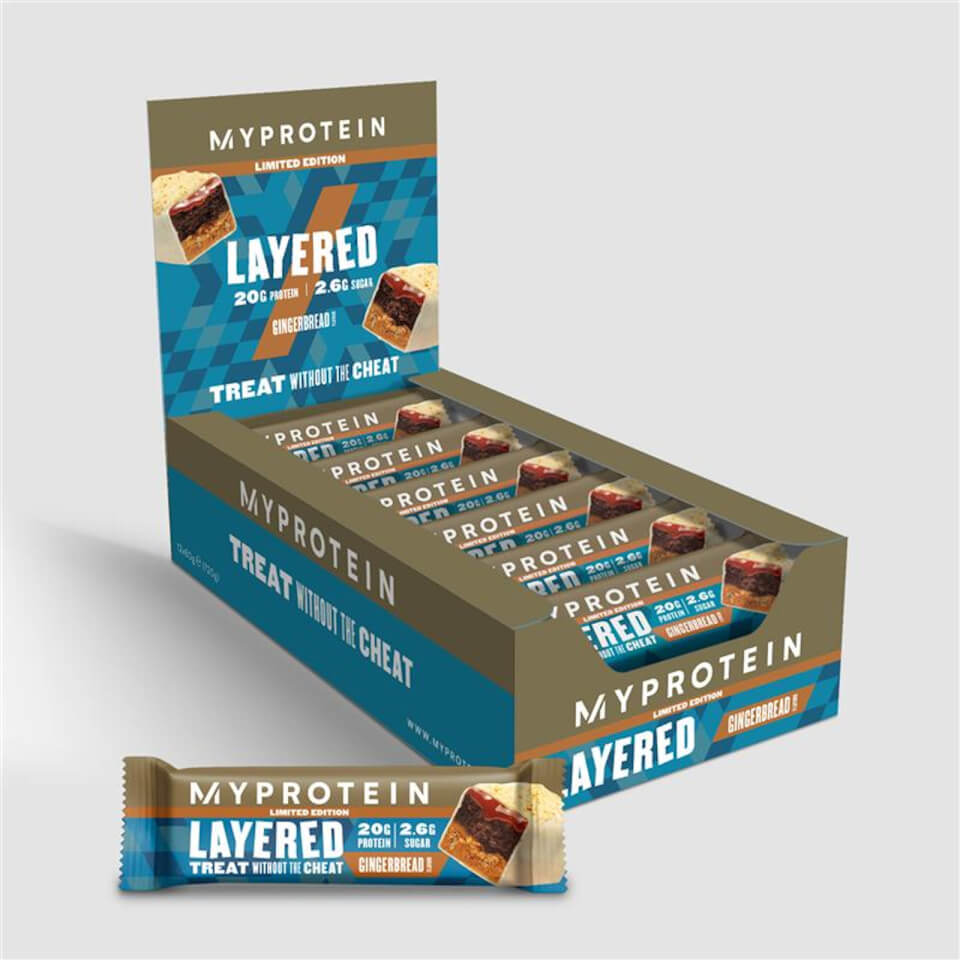 Limited Edition Layered Protein Bar — Gingerbread - 12 x 60g - Gingerbread