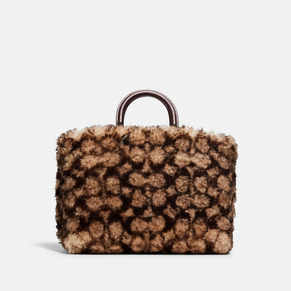 Coach 1941 Women's Signature Shearling Rogue Tote Bag - Brown