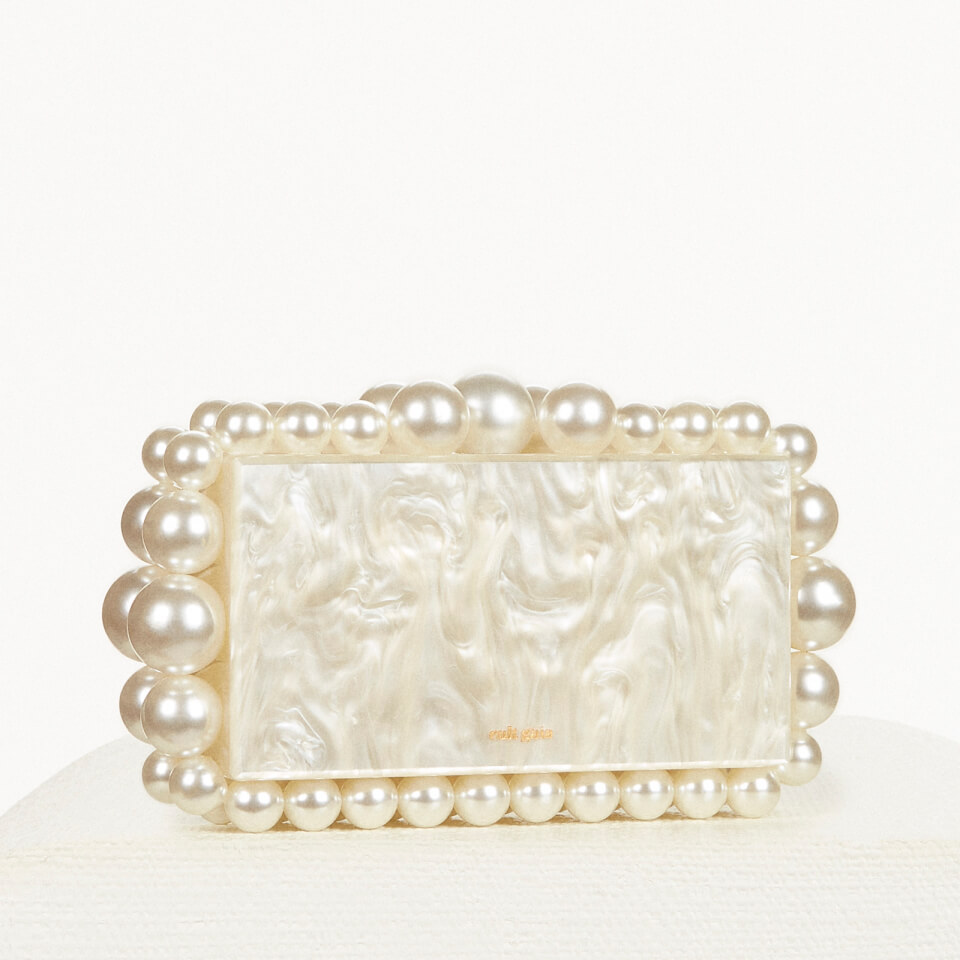 Cult Gaia Eos Marbled Acrylic Clutch Bag