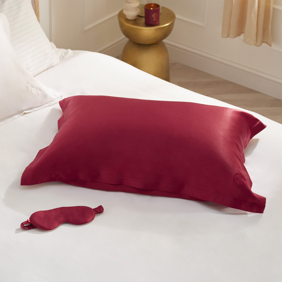 ESPA Oxford Edge Silk Pillowcase - Claret Rose