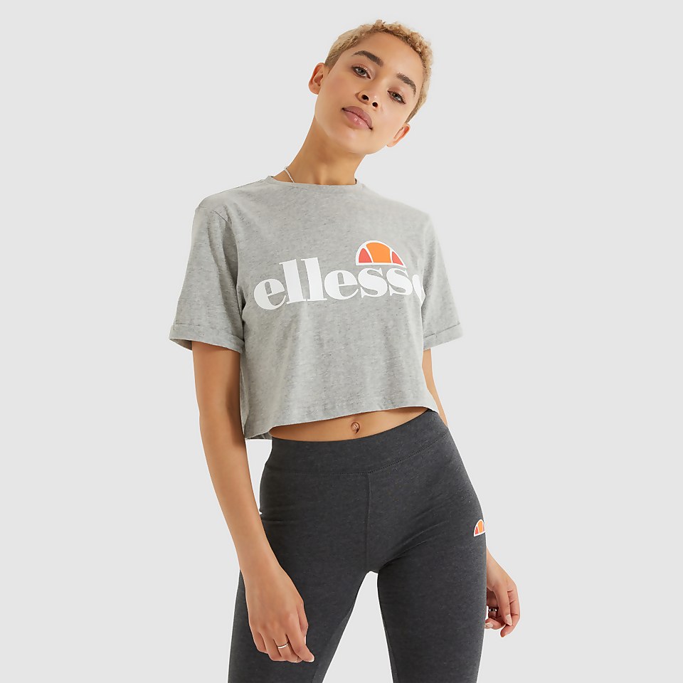 Women's Alberta Cropped T-Shirt Grey Marl