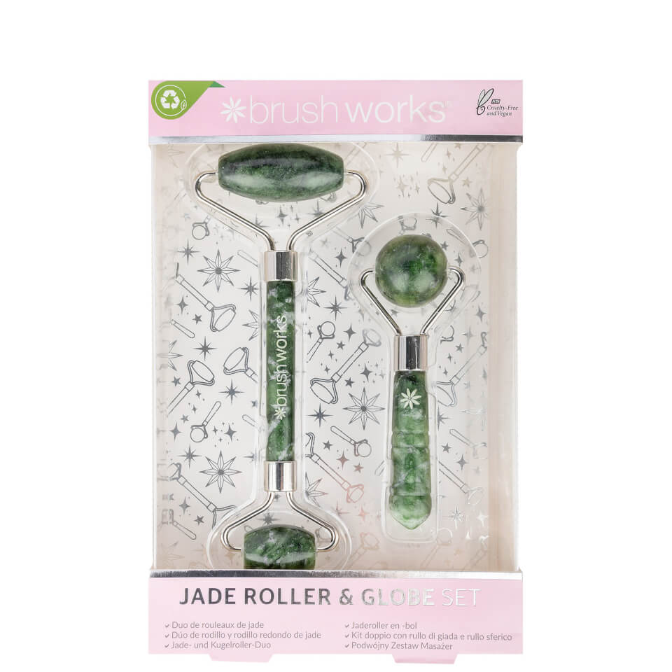 brushworks Jade Roller and Globe Set