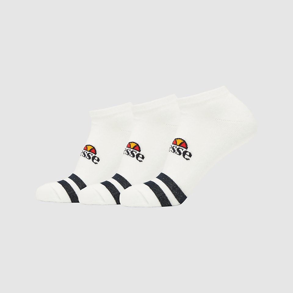 Unisex Melna 3 Pack Trainer Liner White