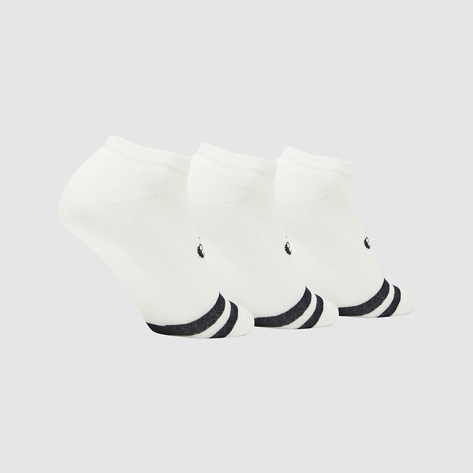 Unisex Melna 3 Pack Trainer Liner White