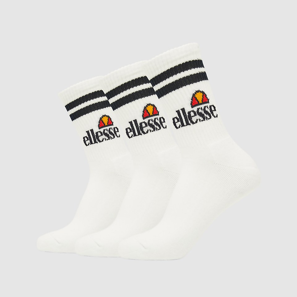 Unisex Pullo 3 Pack Socks White