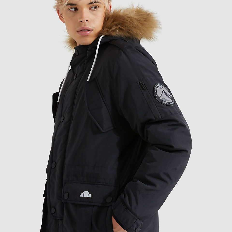 Polter Parka Jacke Schwarz