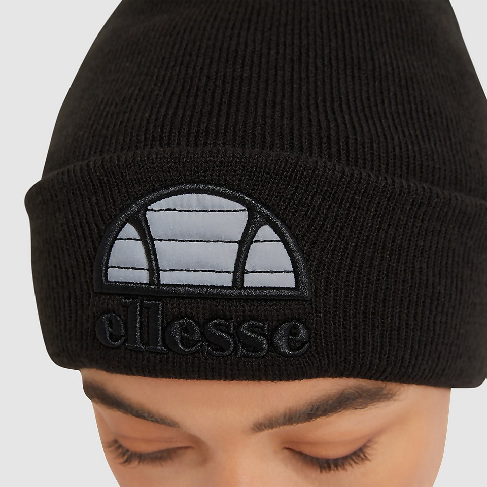 Santi Pom Pom Beanie Black
