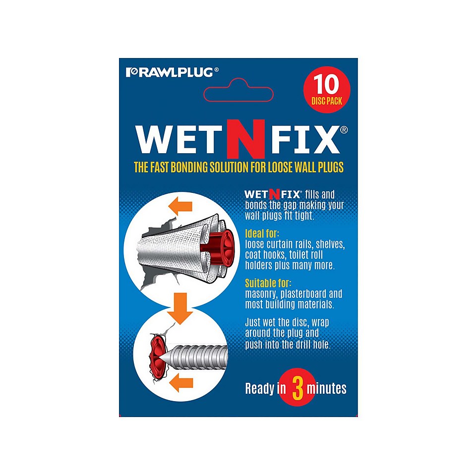 Rawlplug Wet n Fix Repair Pads - Pack of 10