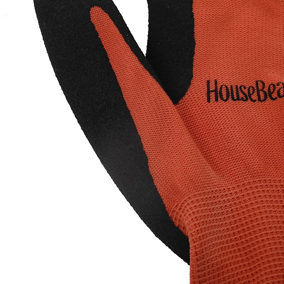 House Beautiful Gardening Gloves - Orange & Black