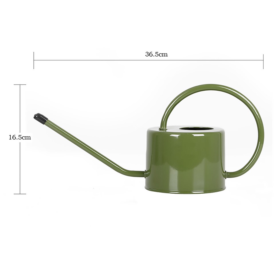 Homebase Metal Watering Can, Moss - 1L