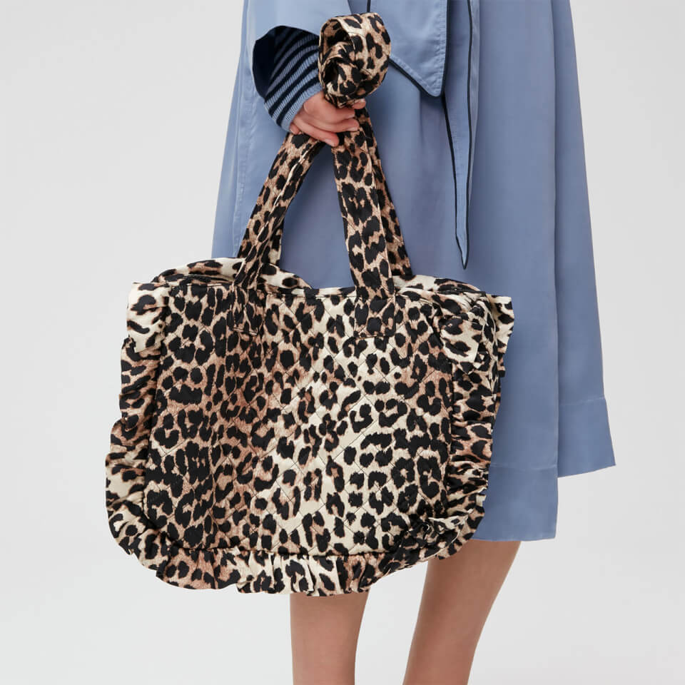 Ganni Women's Tote Bag - Leopard