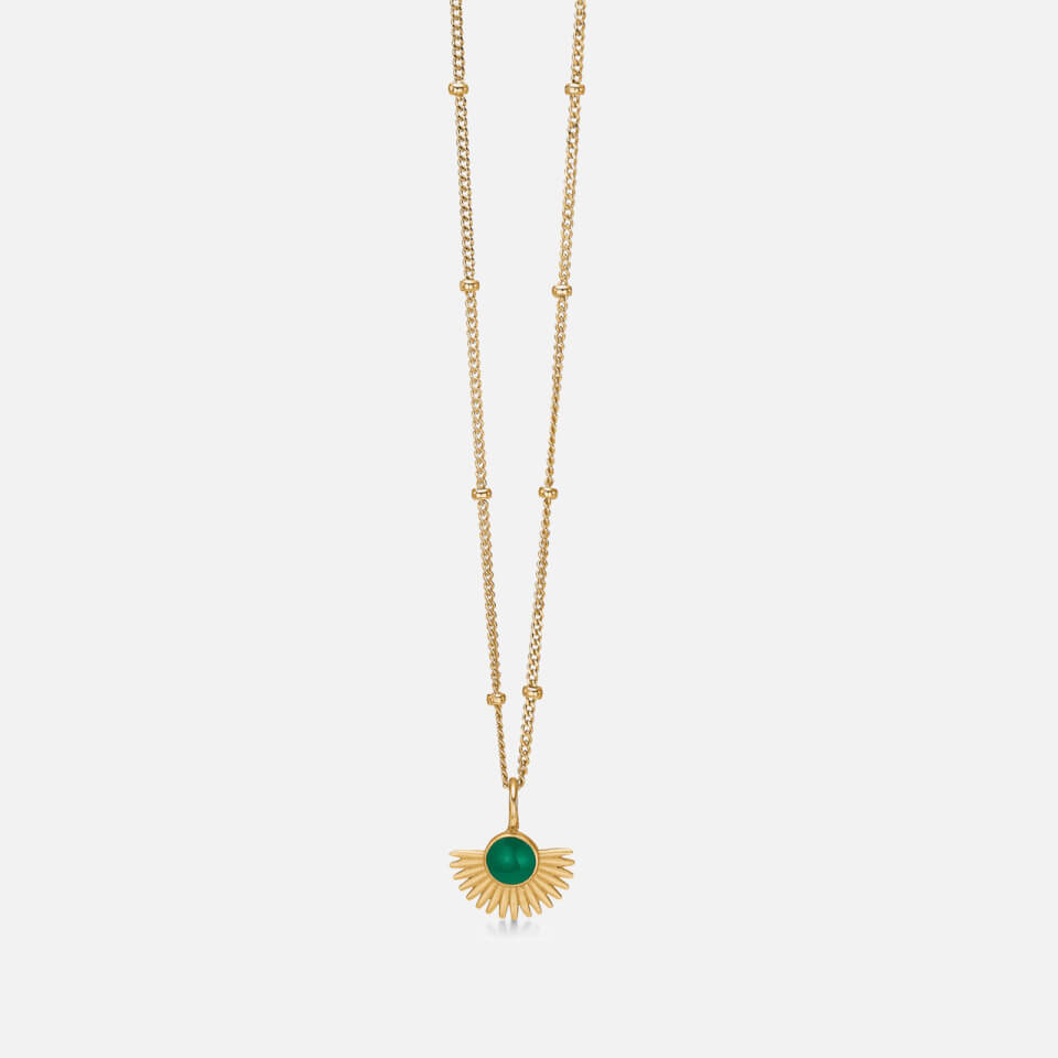 ENAMEL Copenhagen Women's Soleil Necklace - Petrol Green