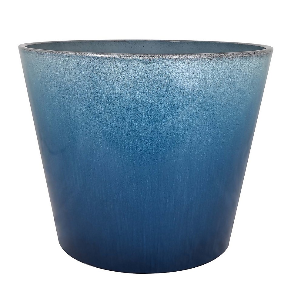 Glazed Finish Blue Planter - 40cm