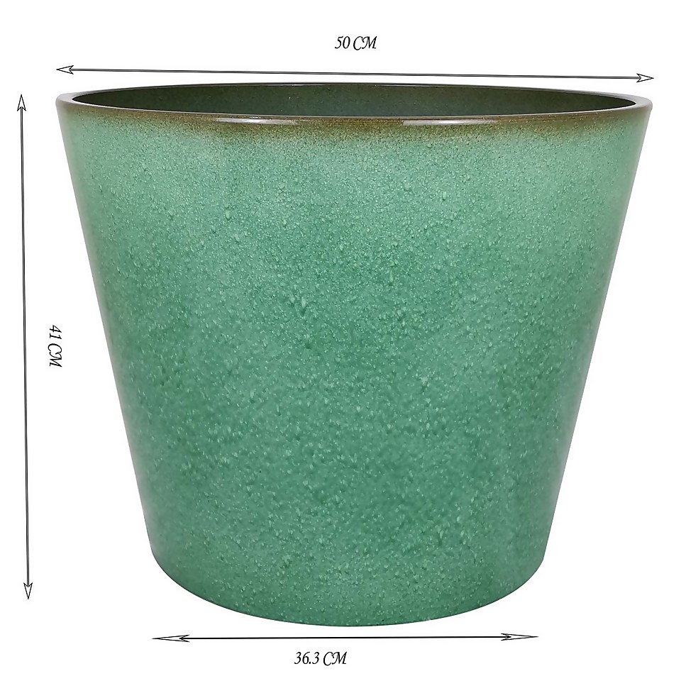 Glazed Finish Green Planter - 50cm